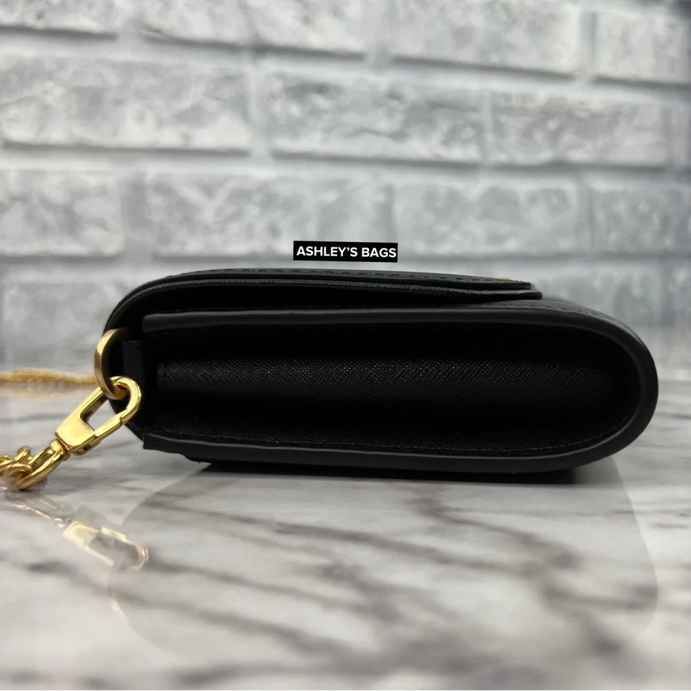 Tory Burch Emerson Chain Wallet Crossbody In Black